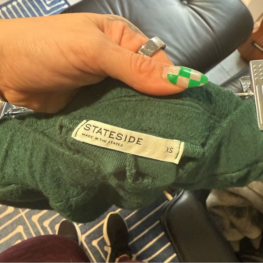 Stateside Sherpa Wide Leg Trouser in Rainforest - Picture 5 of 6